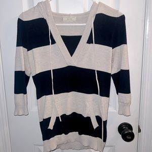 White & Navy striped sweater